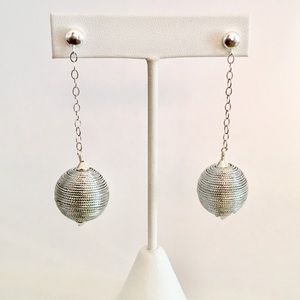 Pom Pom-A-Go-Go Earrings - Silver